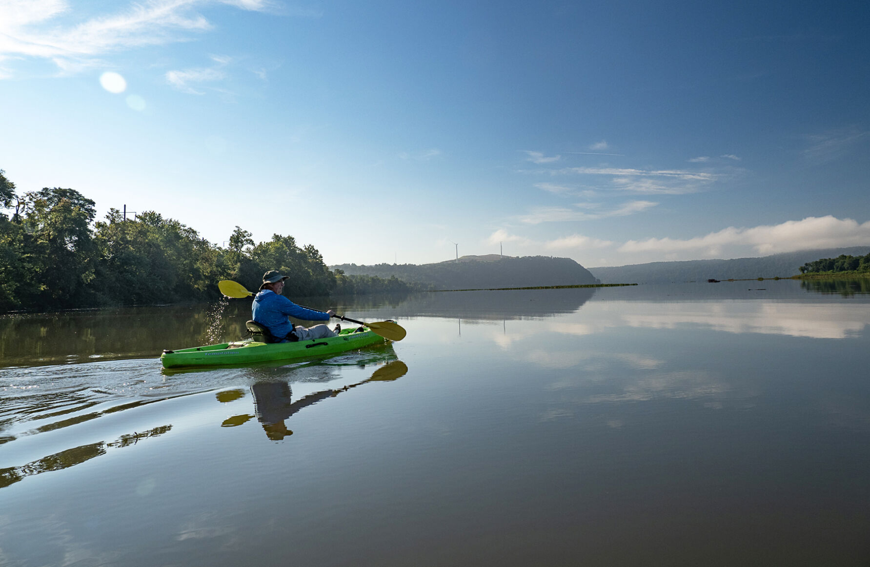 Kayaker at the Conejohela Flats